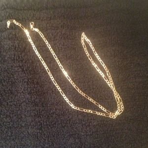 Reserved 14 kt solid gold figaro 20 inch chain.