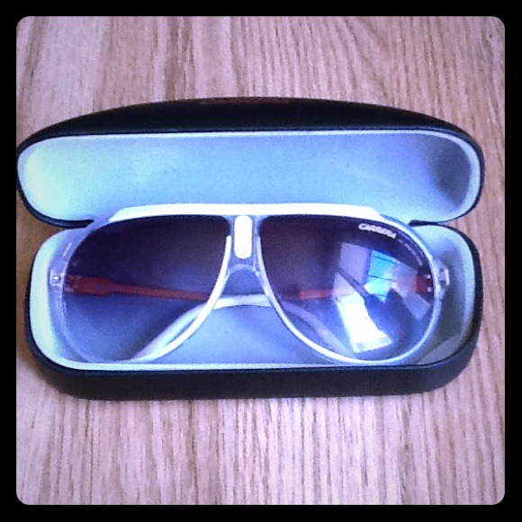 White framed Carrera sunglasses...authentic