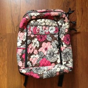 Vera Bradley Laptop Backpack-Mocha Rouge