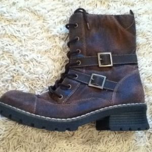 MUDD brown rocker leather boots shoes 10 90s