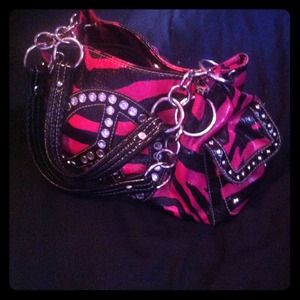 Zebra print purse
