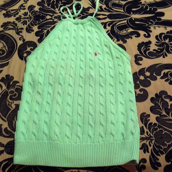 Ralph Lauren halter top summer sweater size lg