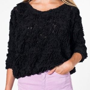 American Apparel Sweaters - American apparel 3d flower mesh jumper/sweater American Apparel Sweaters - American apparel 3d flower mesh jumper/sweater