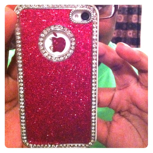 Glittery pink phone case with diamonds✨💎💗