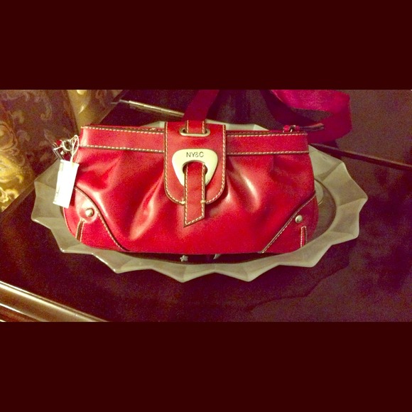 New York & Company Red Clutch