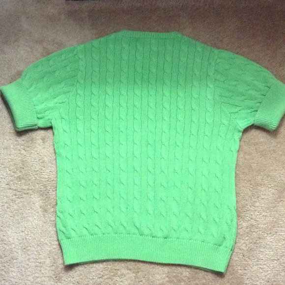 **SOLD** Ralph Lauren green cable sweater - Picture 3 of 4