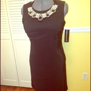 HOLD! NWT classy embellished black dress