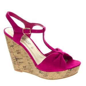 ASOS New Look magenta/fuchsia wedges