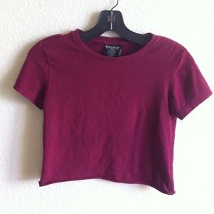 Trendy Burgundy crop top