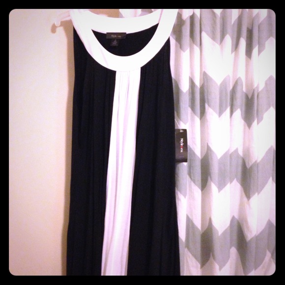 Reduced!! Black and white cotton summer dress