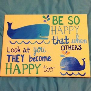 Adorable Canvas for Dorm 🐳😍