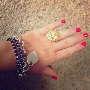 Fun yellow cocktail ring!