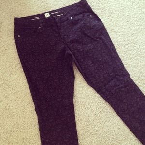 Target patterned skinny jeans