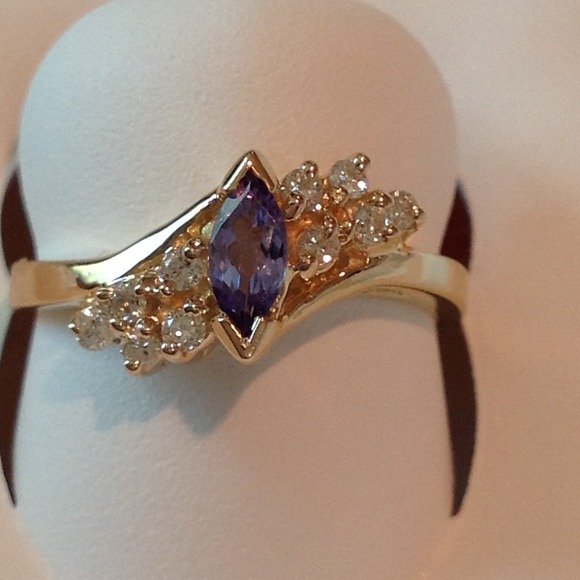 Jewelry - 14 Kt Marquise Tanzanite Ring