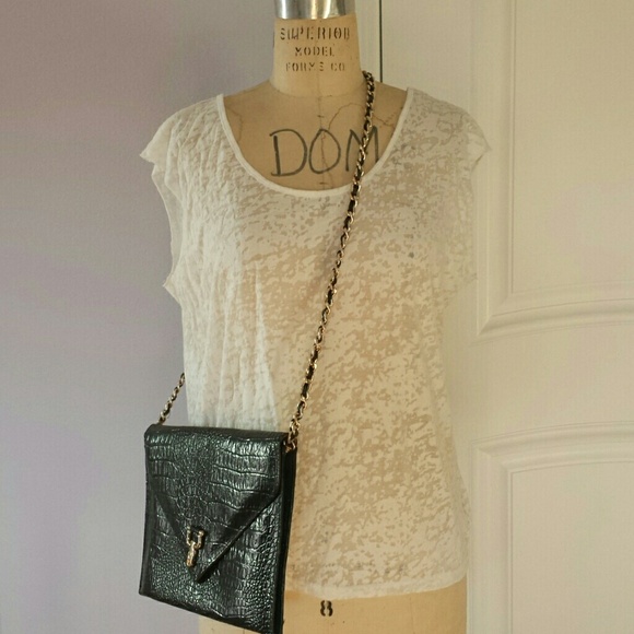 Faux leather chain purse