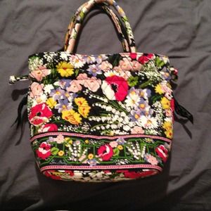 Poppy fields drawstring lunch tote