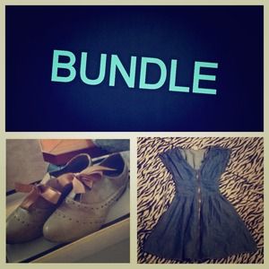 Bundle of Jean Dress & Tea Party Shoes!