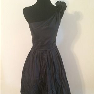 Black cocktail dress, one shoulder size 6