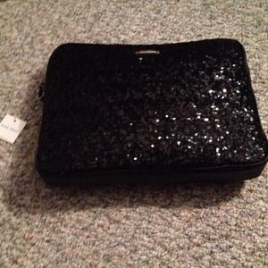 Black sequin laptop case