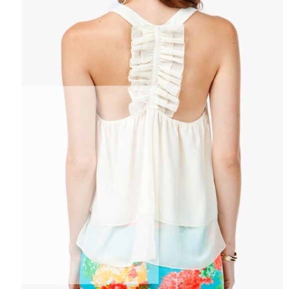 **REDUCED** Ruched Back Sleeveless Blouse - Picture 2 of 3