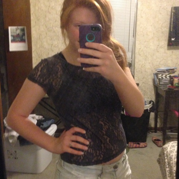 Aeropostale see through, floral pattern, grey!