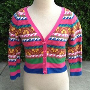 Vintage Betsey Johnson Peru Fairisle Cardigan