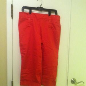 Red dress capris