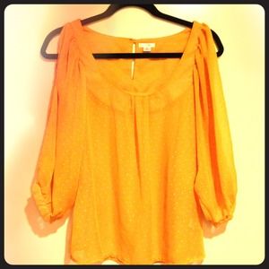 Sunshine Yellow Shoulder Slit Top
