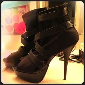 Black Strappy Pumps- ON HOLD