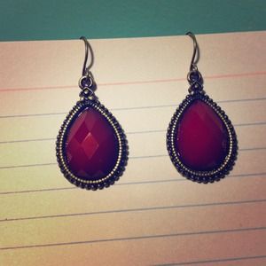 Red jewel earrings