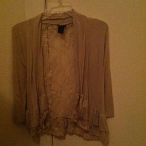 Tan lace cardigan