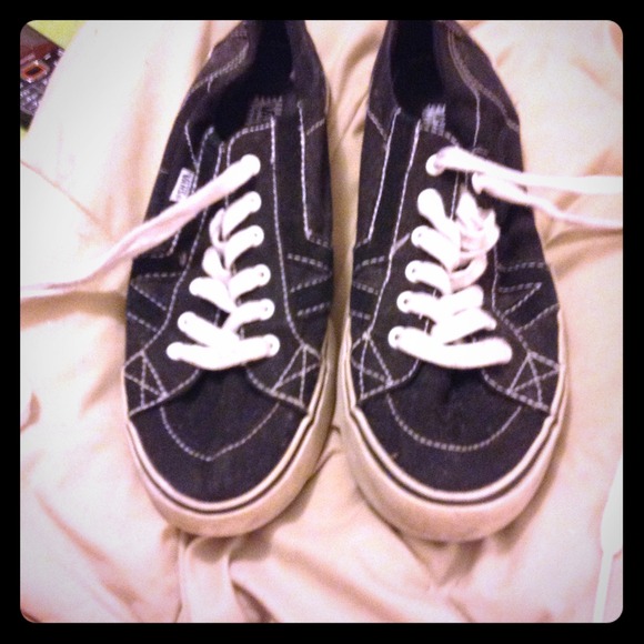 SOLD!!!! Black and White Vans