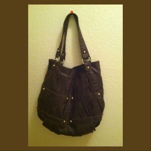 Brown leather purse