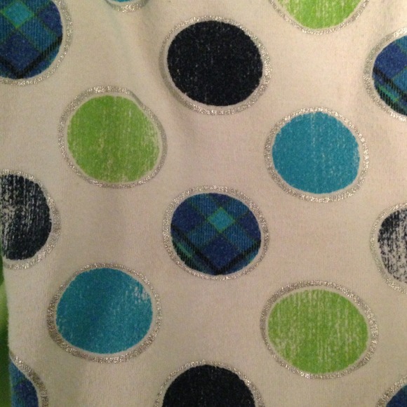 Blue and green polka dot tank top - Picture 2 of 3