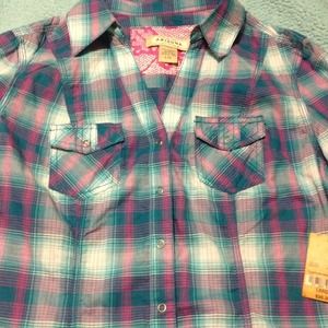 Arizona three quarter length button up.