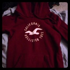 Maroon hollister hoodie