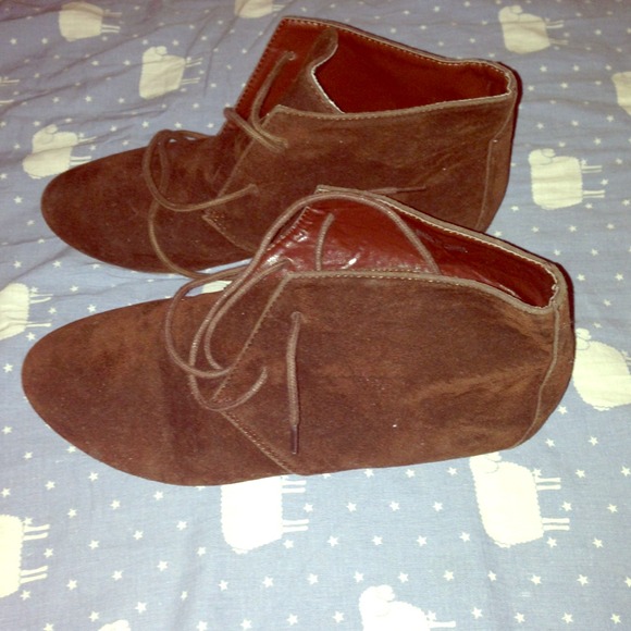 Brown Forever 21 Faux Suede Boots