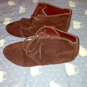 Brown Forever 21 Faux Suede Boots