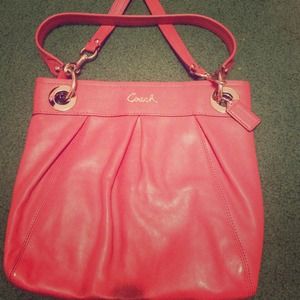 SOLD NWOT Rose Coach Purse w/ attachable strap