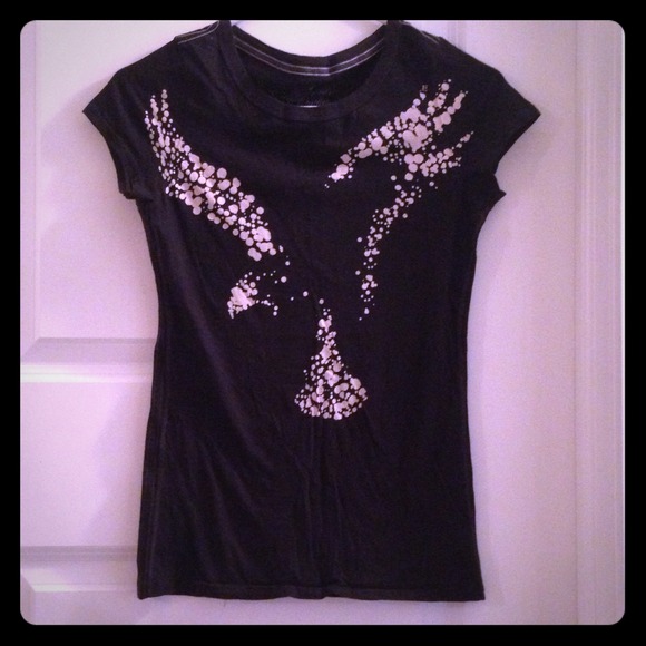 Black and White American Eagle Top