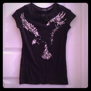 Black and White American Eagle Top