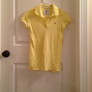 Yellow American Eagle Polo Top