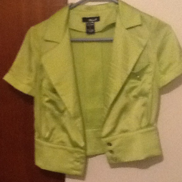 Bright green jacket!