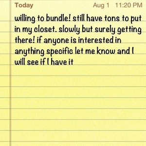 WILL BUNDLE! check out my closet, please