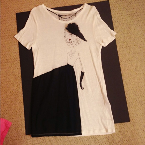 Zara basic fashion T-shirt