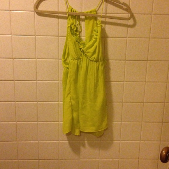 Lime green top