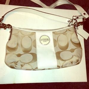 🌟REDUCED🌟 COACH Light Khaki/White crossbody