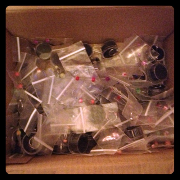 Random lot of 10 pieces of body jewelry