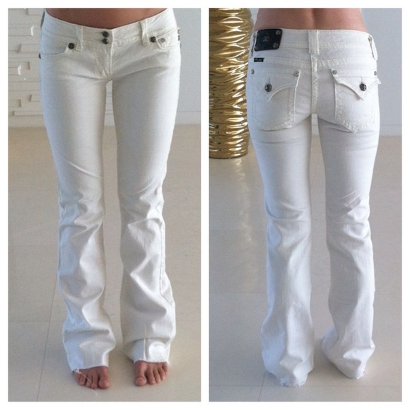 White Jewel Bootcut Jeans