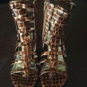 Snake skin sandals